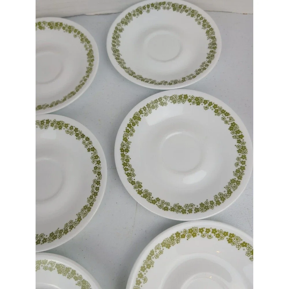 Corelle Crazy Daisy Spring Blossom 6.25” Saucers - Set Of 12 Vintage